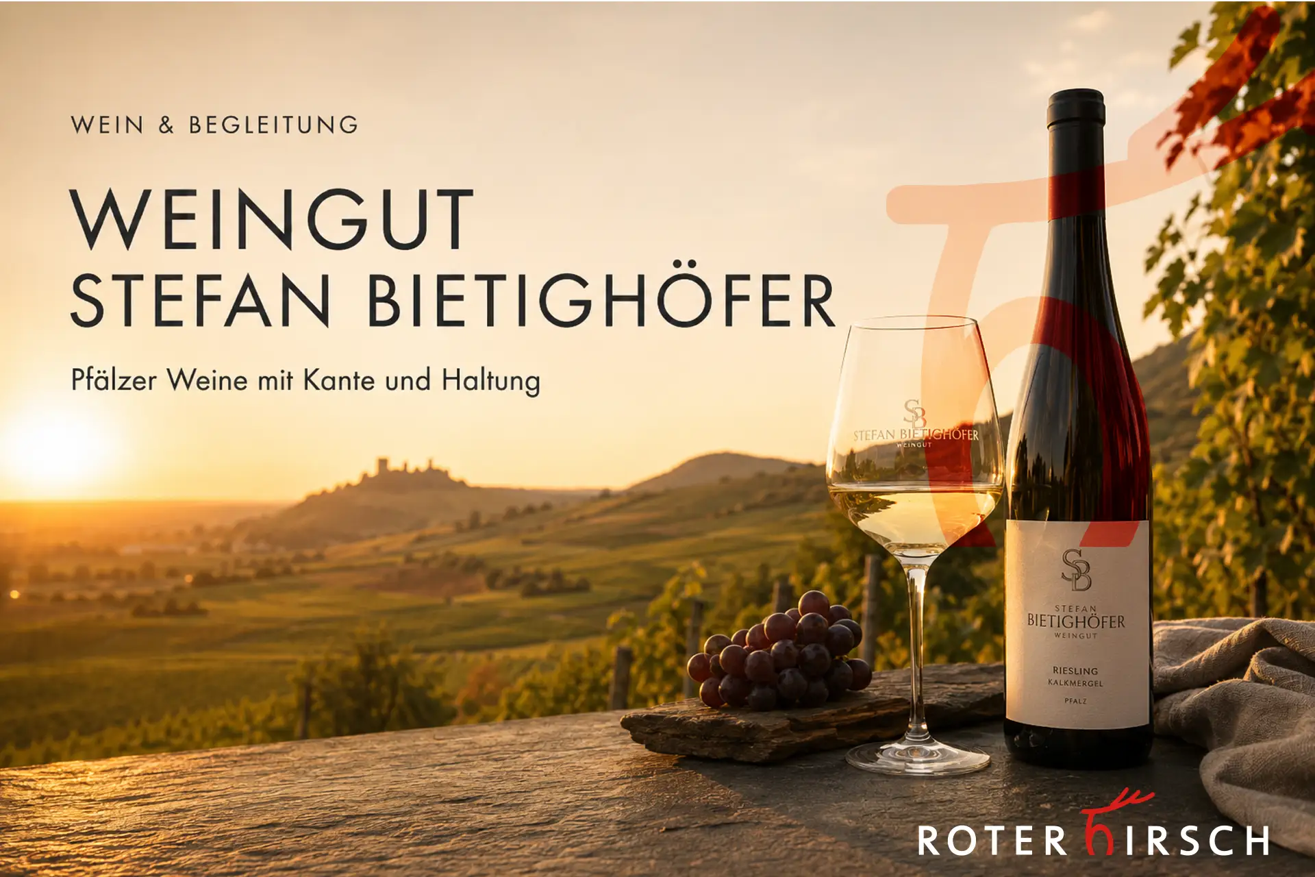 Weingut Stefan Bietighöfer aus der Pfalz als Weinpartner des ROTEN HIRSCH in Heusweiler